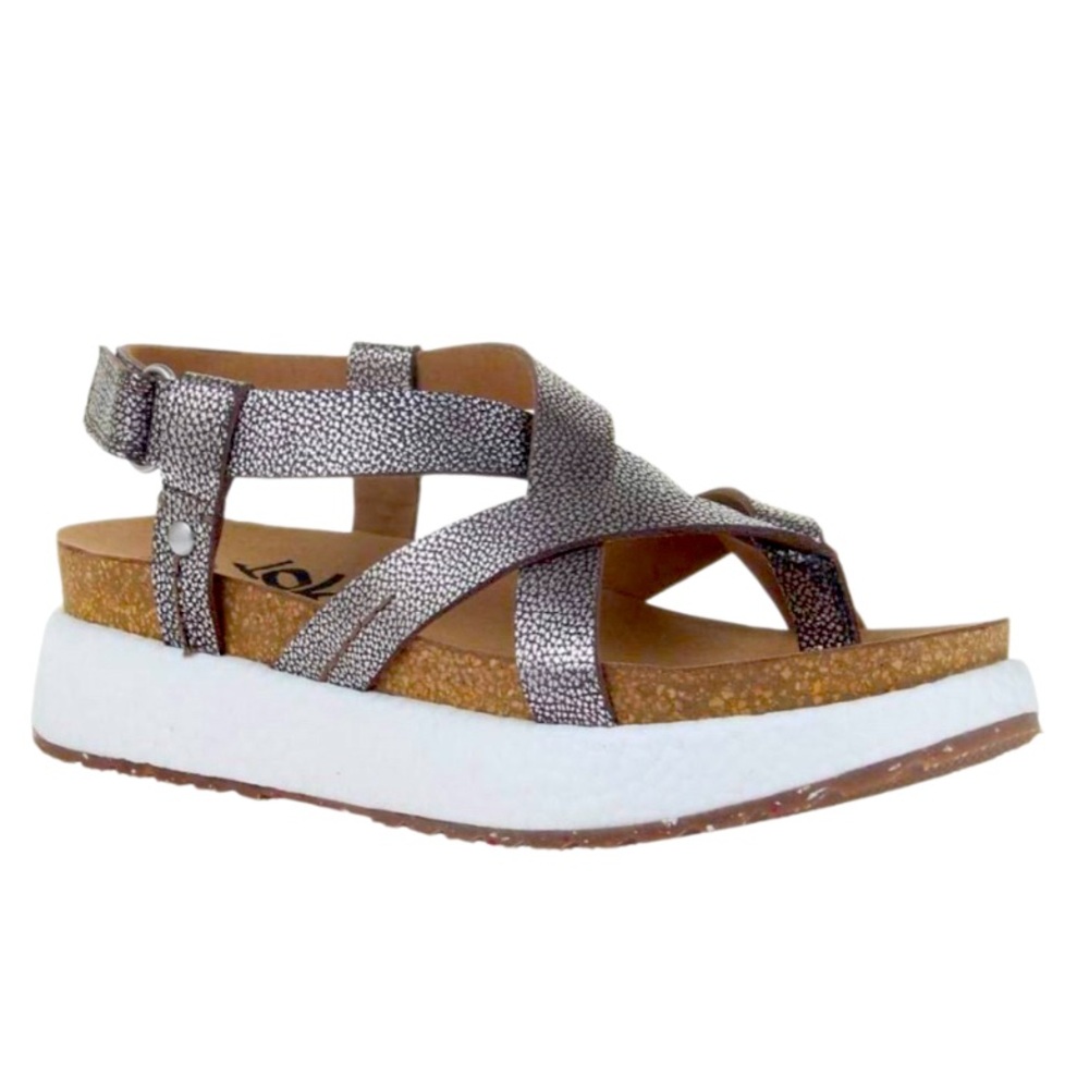 OTBT Springer metallic pewter sandals women’s shoes size 7.5